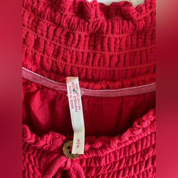 NWOT Free People Oversized “Dream On” Embroidery Tiered Peasant Pocket Maxi - Picture 7 of 16